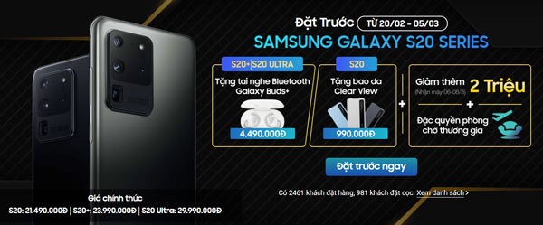 đặt trước galaxy s20 series