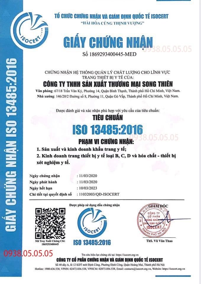 Giấy chứng nhận ISO ÍO 13485:2016