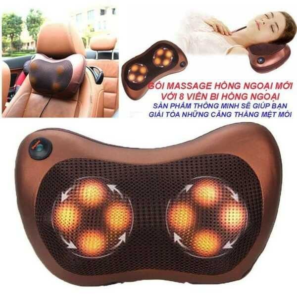 gối massage hồng ngoại