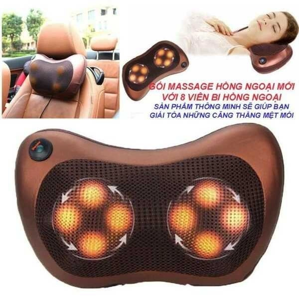gối massage hồng ngoại