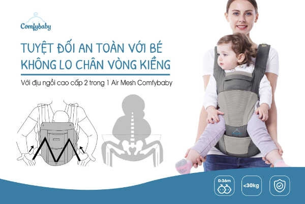 Địu ngồi cho bé
