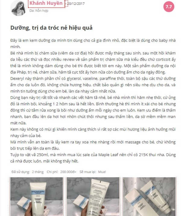 kem nẻ dexeryl