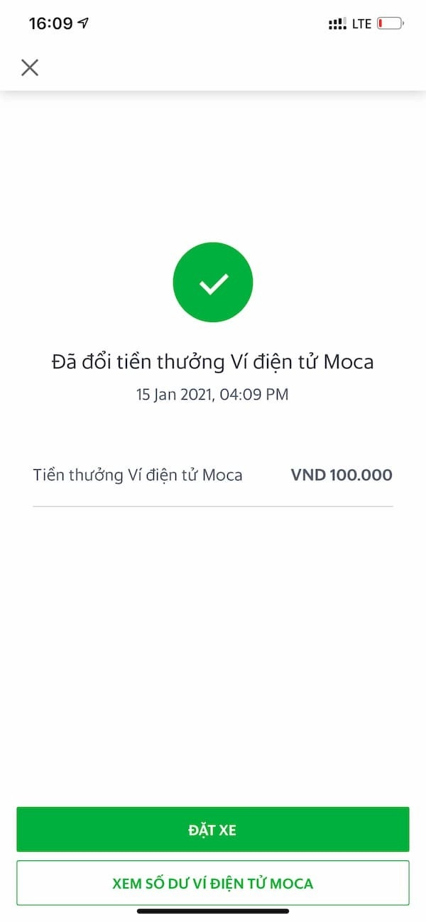 Moca thông báo rằng đến lượt tôi giành được 100k