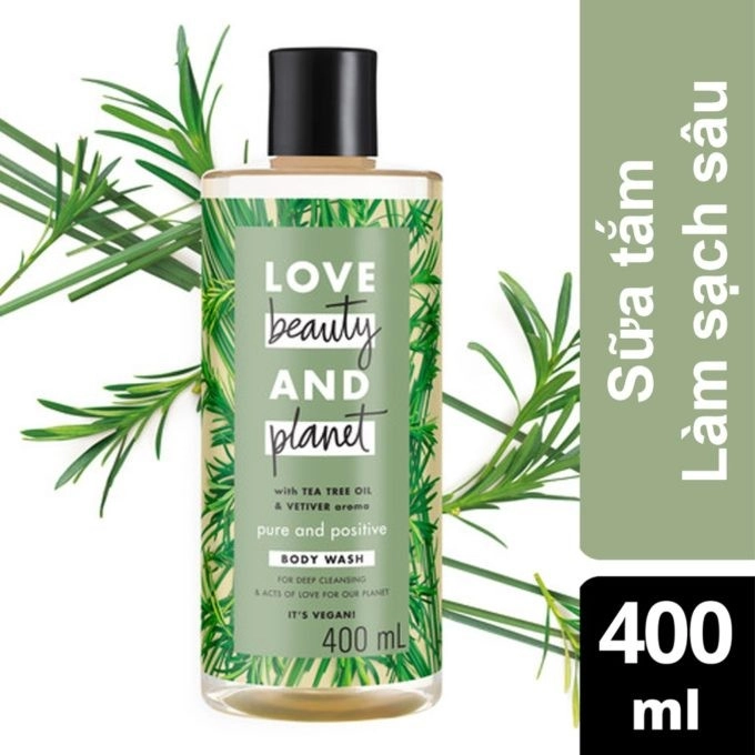 Sữa tắm tẩy tế bào chết Love Beauty And Planet Pure And Positive
