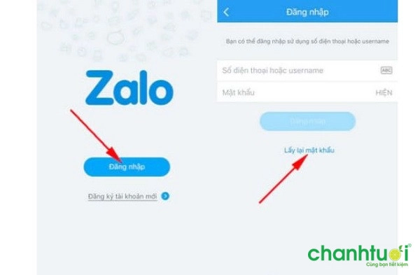 Quên mật khẩu Zalo