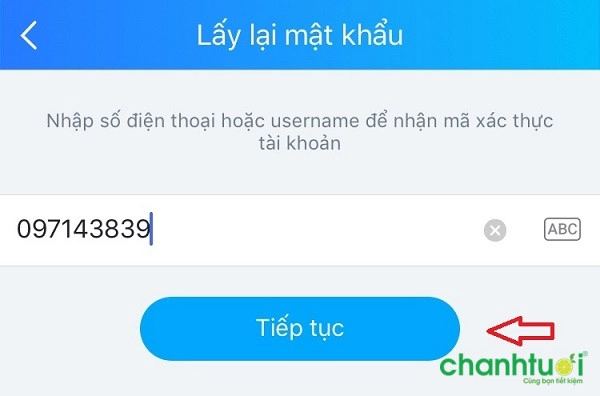 Quên mật khẩu Zalo