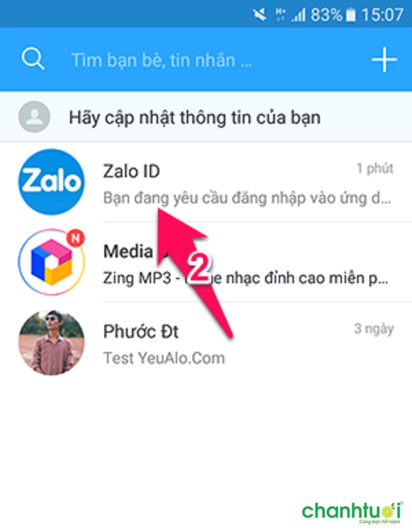 Quên mật khẩu Zalo