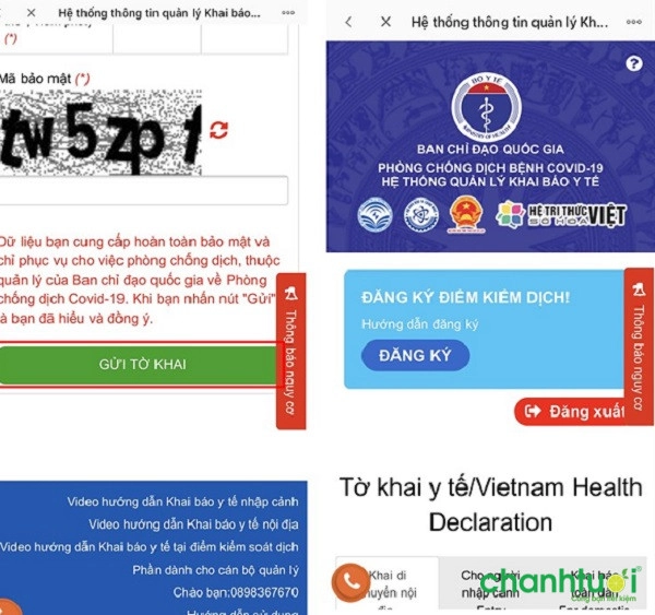 khai báo y tế điện tử