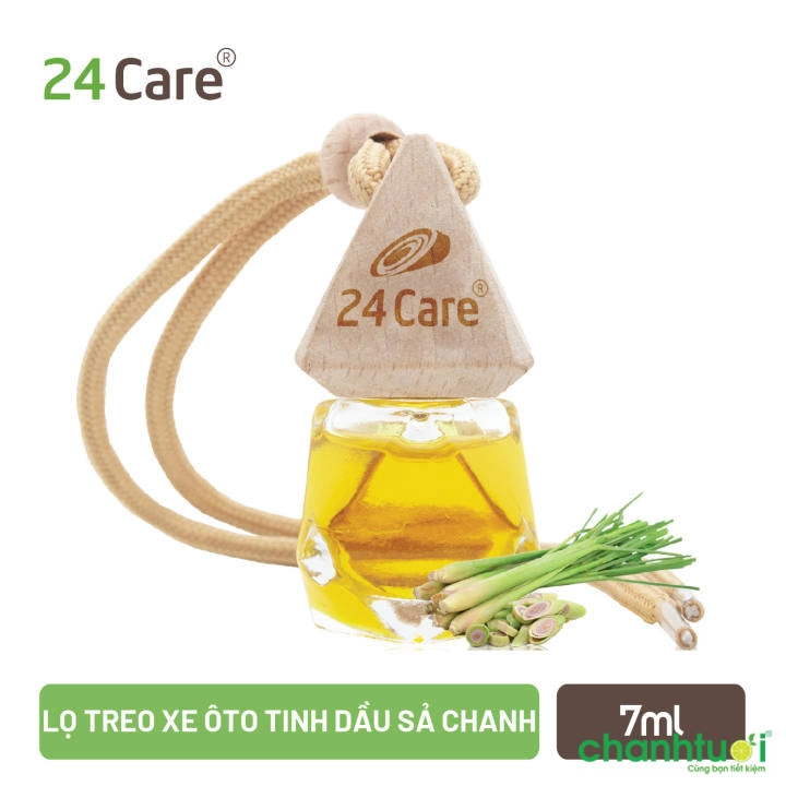 Chai tinh dầu sả chanh 24care - treo xe, quạt treo