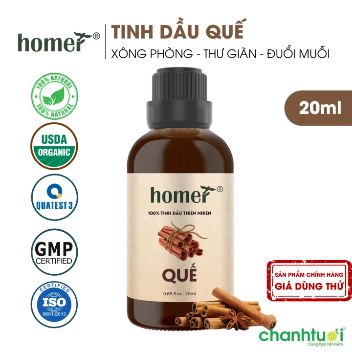 Tinh dầu thiên nhiên giá dùng thử chai lớn 20ml HOMER