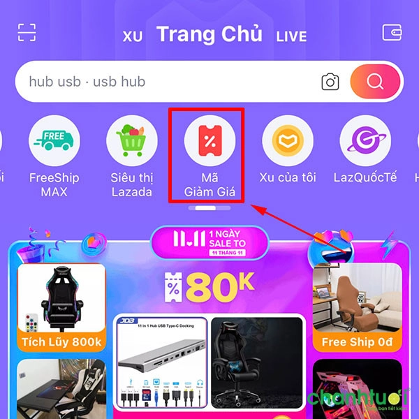 Chọn mã giảm giá