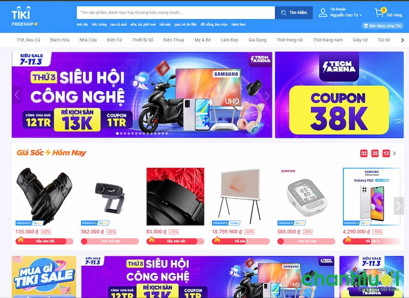 Cách mua trên Tiki