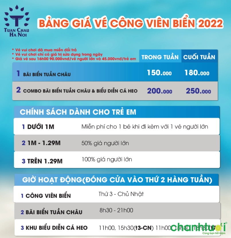 Giá vé bãi biển Tiểu Tuần Châu giữa lòng Hà Nội năm 2022 8 gia ve cong vien bien ha noi.png