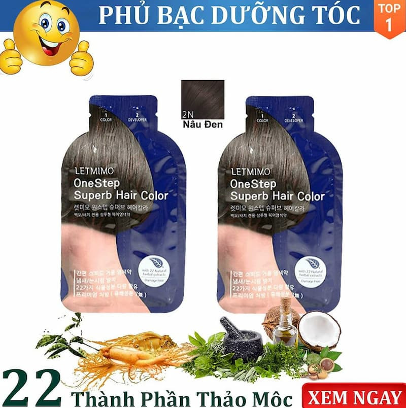 dầu gội thảo dược phủ bạc Letmino