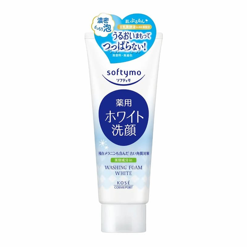 sua-rua-mat-cho-da-dau-kose-cosmeport-softymo-washing-foam-white