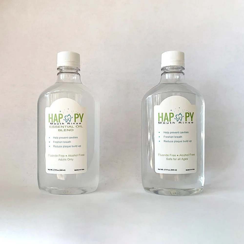 Happy Mouth Rinse Unflavored Clear