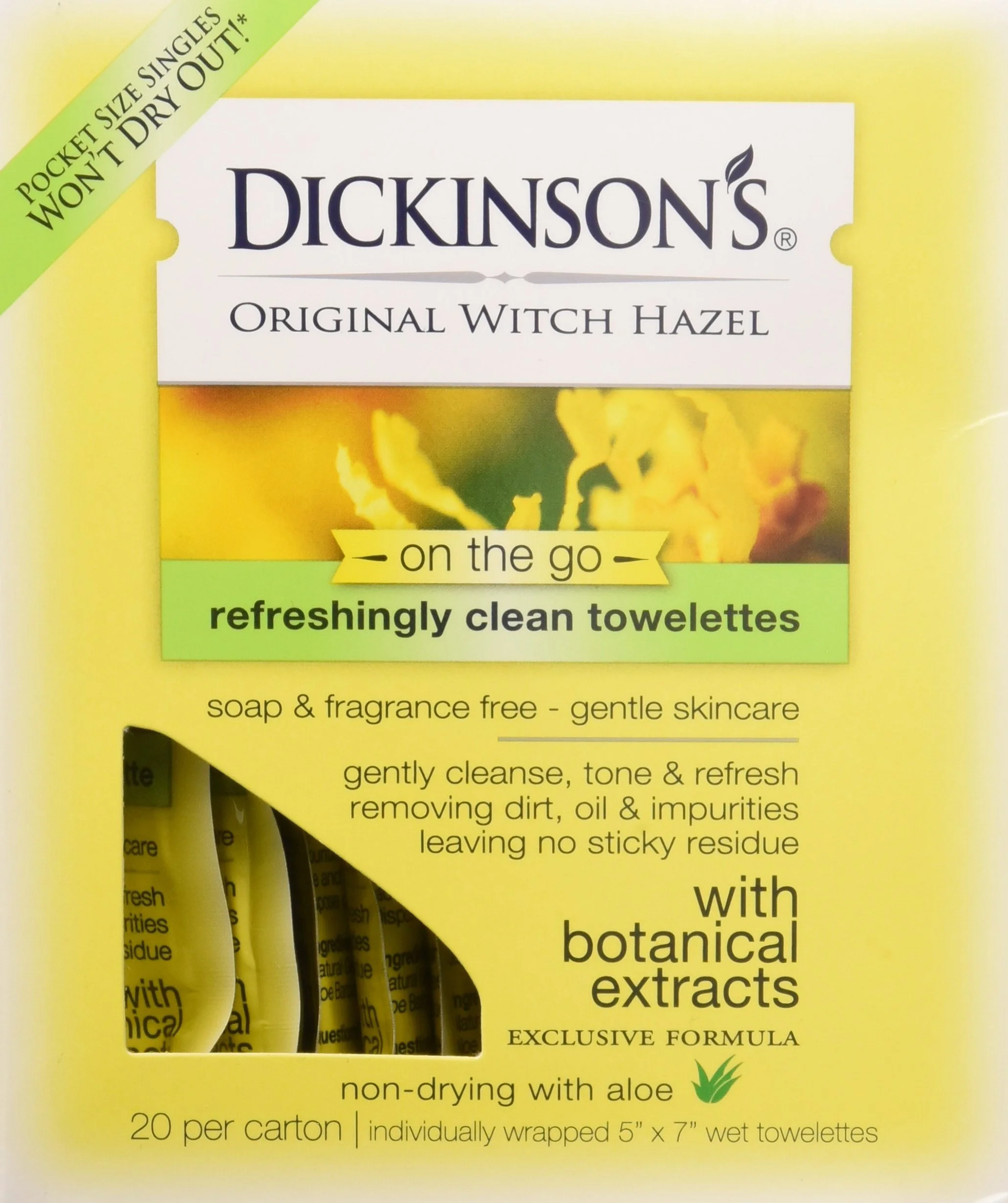 Dickinson’s Original Witch Hazel Oil Controlling Towelettes