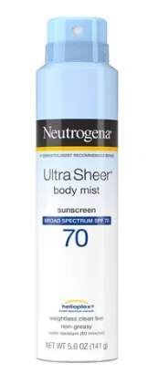 Neutrogena Ultra Sheer Body Mist Sunscreen SPF 70