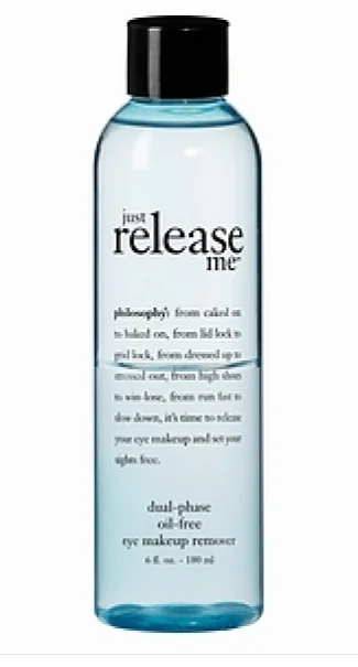 philosophy just release me dual phase extremely gentle oil free eye makeup remover
