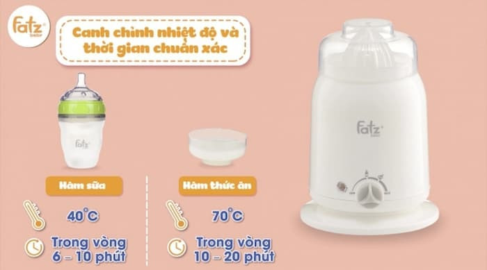 máy hâm sữa Fatzbaby 4 chức năng