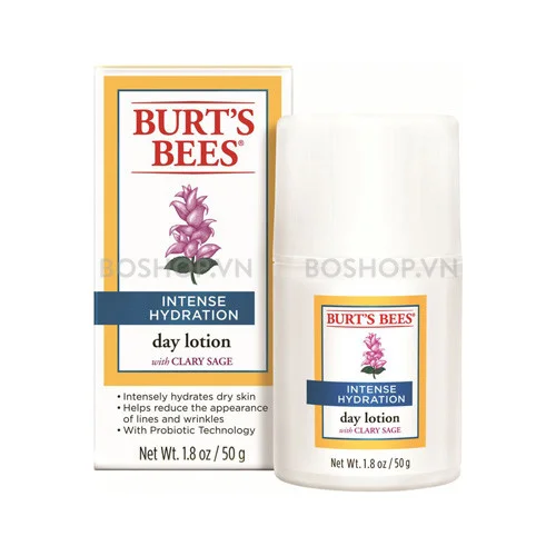 Sữa dưỡng ban ngày cho da khô Burt's Bees Intense Hydration Day Lotion