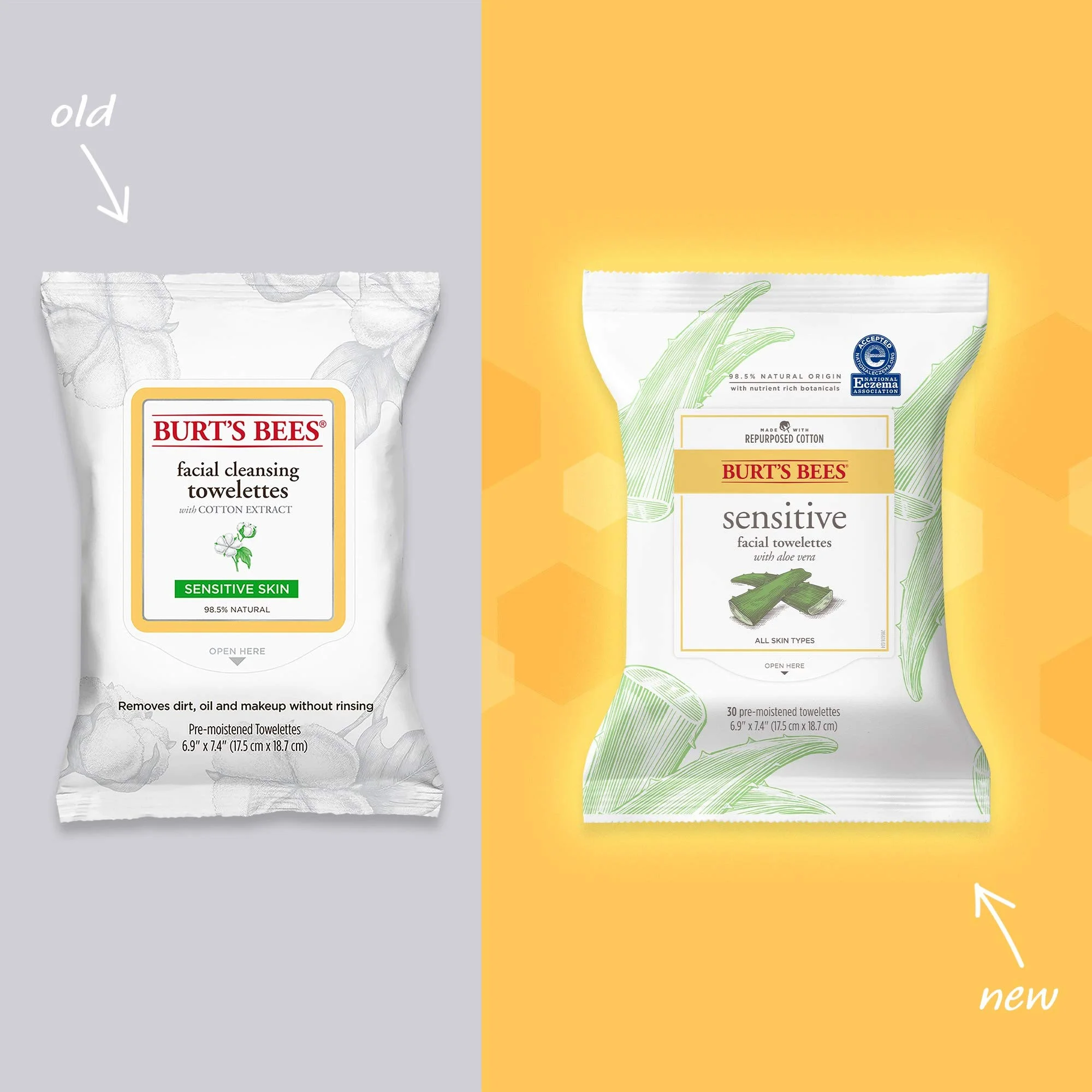 Khăn giấy tẩy trang cho da nhạy cảm Burt's Bees Sensitive Facial Cleansing Towelettes