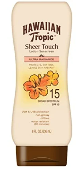 Hawaiian Tropic Sheer Touch Lotion Sunscreen Broad Spectrum SPF 15