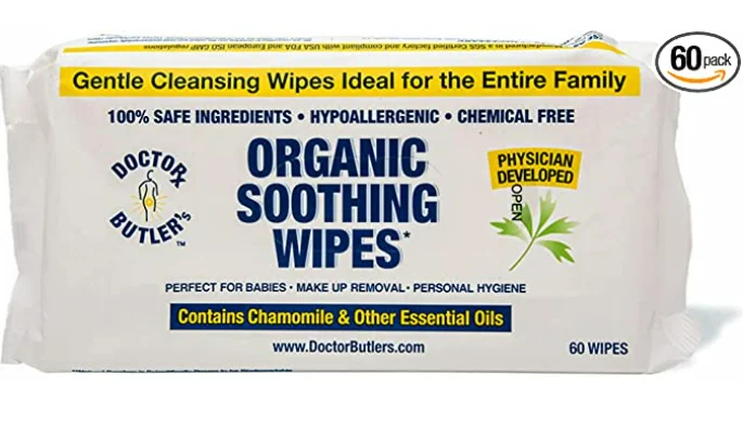 Khăn ướt Doctor Butler's Organic Soothing Wipes