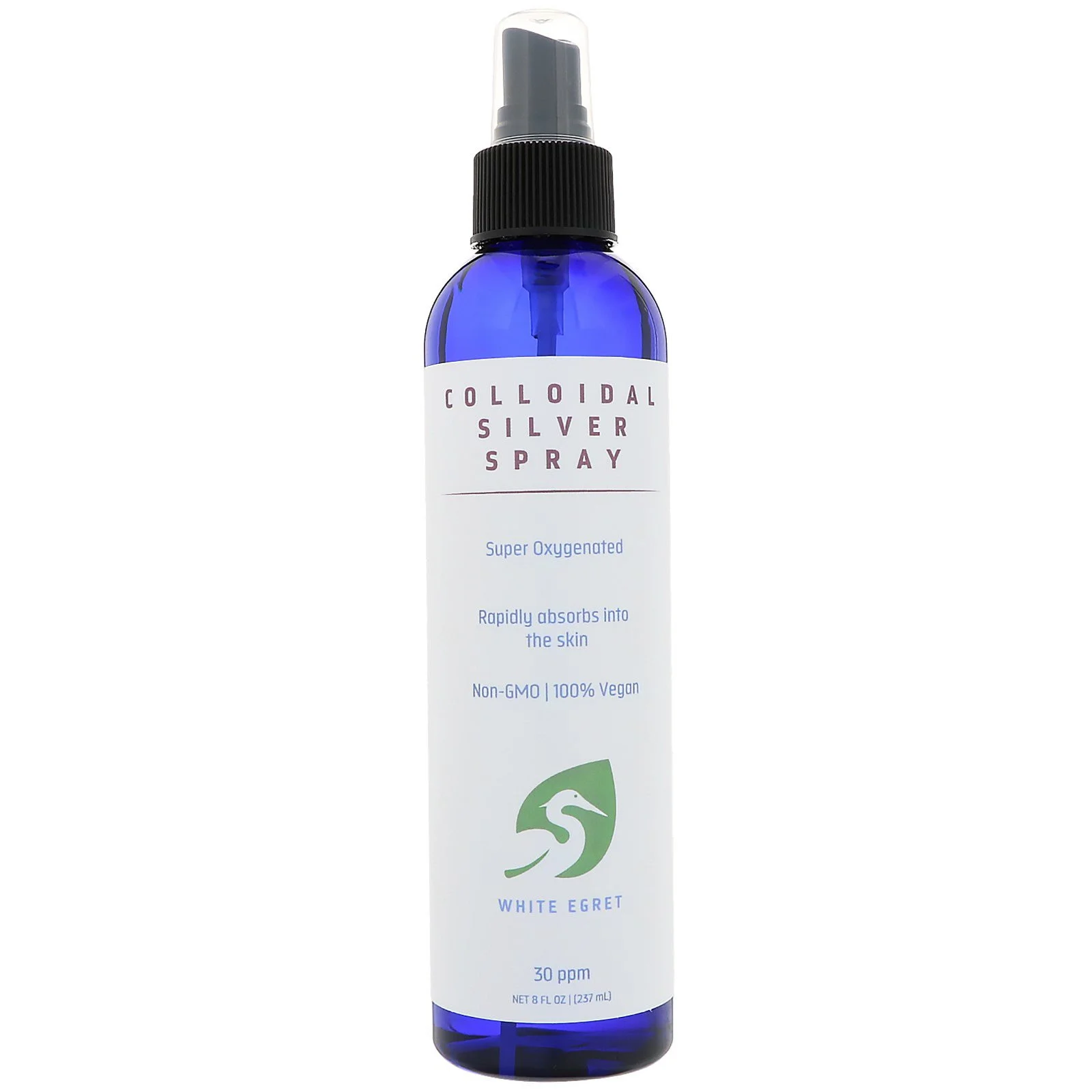 White Egret Colloidal Silver Spray 30 ppm