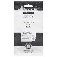 Freeman Beauty Infusion Travel Size Cleansing Clay Mask with Charcoal Probiotics