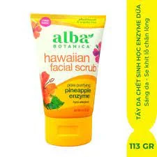 Tẩy tế bào da mặt enzyme dứa ALBA BOTANICA Hawaiian Facial Scrub Pore Purifying Pineapple Enzyme