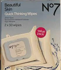 No 7 Quick Beautiful Skin Quick Thinking Wipes 2 pk