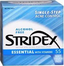 Miếng pad tẩy da chết Stridex Daily Care Acne Pads with Salicylic Acid Essential with Vitamins