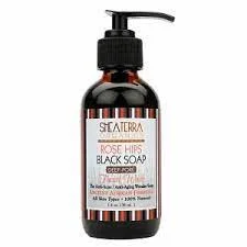 Shea Terra Organics Rose Hips Black Soap Deep Pore Facial Cleanser