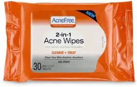 Khăn Ướt Tẩy Trang Acnefree 2 in 1 Acne Wipes Oil Free