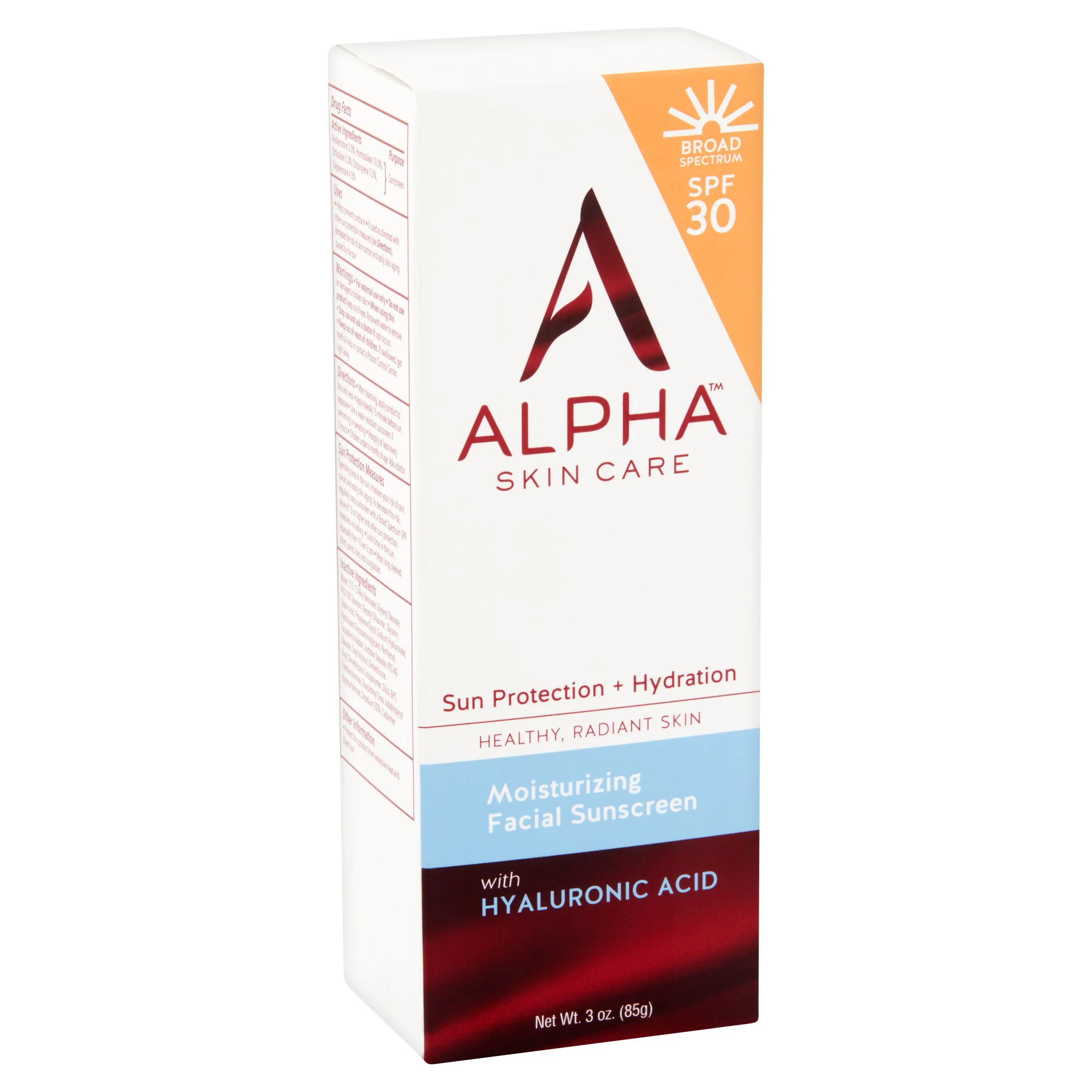 Alpha Skin Care Moisturizing Facial Sunscreen Broad Spectrum SPF 30