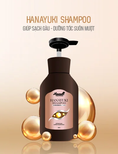 Dầu Gội Hanayuki Shampoo Ngăn Ngừa Rụng Tóc Kích Thích Mọc Tóc, Sạch Gàu