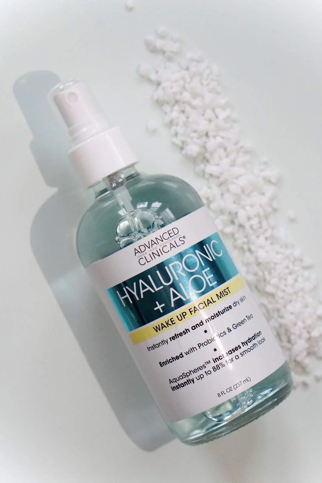 Xịt thơm dưỡng thể Advanced Clinicals Hyaluronic Aloe Wake Up Facial Mist