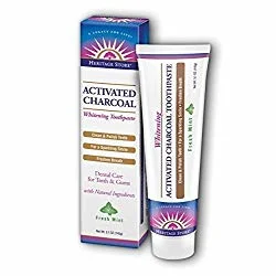Kem đánh răng Heritage Store Activated Charcoal Whitening Toothpaste Fresh Mint Fresh Mint