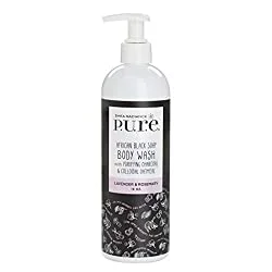 Shea Radiance pure African Black Soap Body Wash Lavender & Rosemary