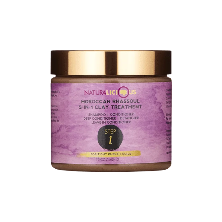Naturalicious Moroccan Rhassoul 5 in 1 Clay Treatment