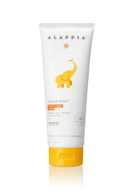 Alaffia Baobab Baby Face & Body Creme Moisturizes Hydrates and