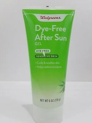 Sản phẩm sau khi đi nắng Walgreens Dye Free After Sun Gel Squeeze Tube Sensitive Skin