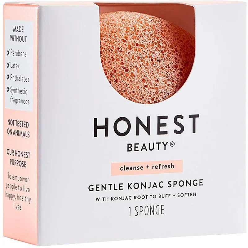 Honest Beauty Gentle Konjac Sponge With Pink Kaolin Clay