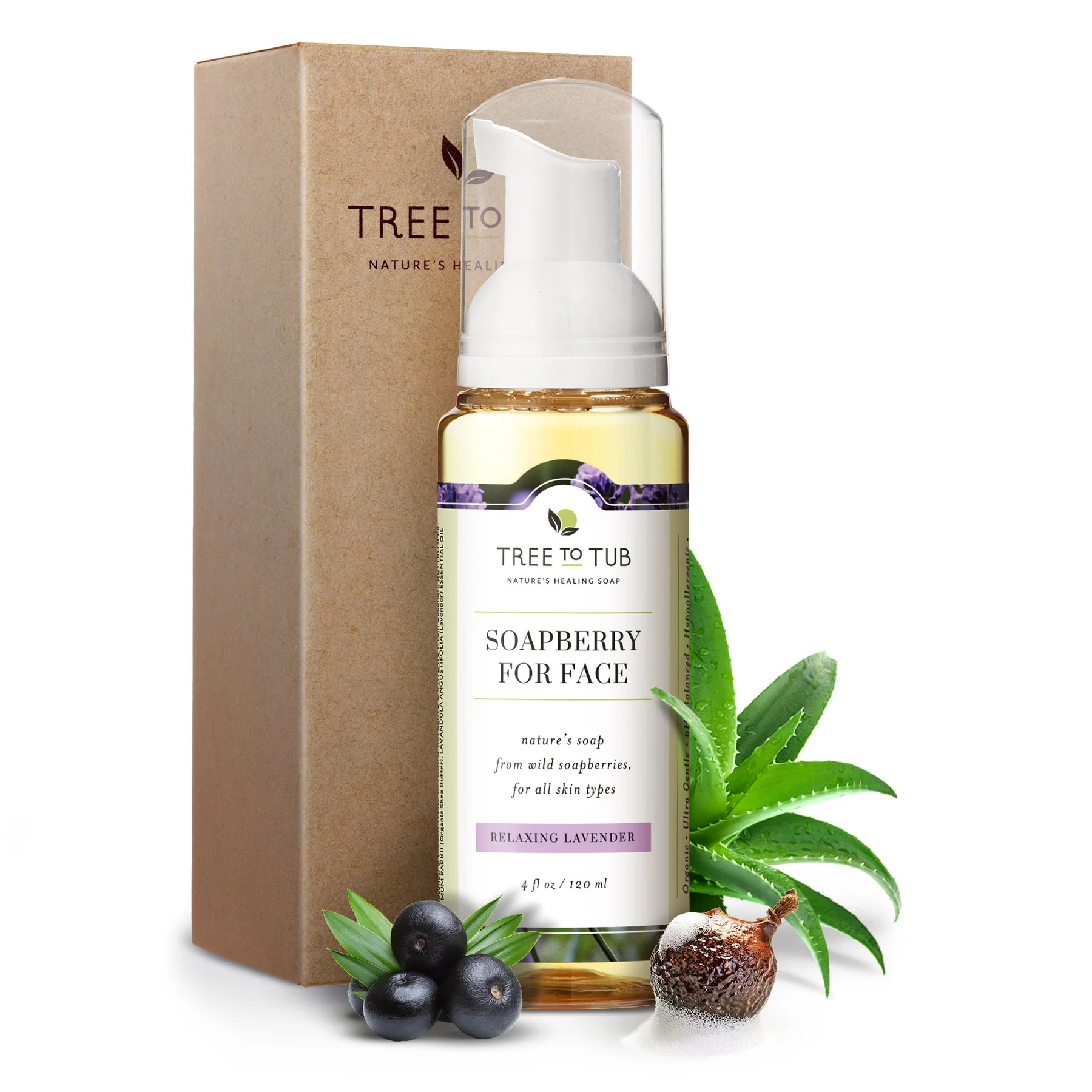 Tree to Tub Soapberry for Face Relaxing Lavender