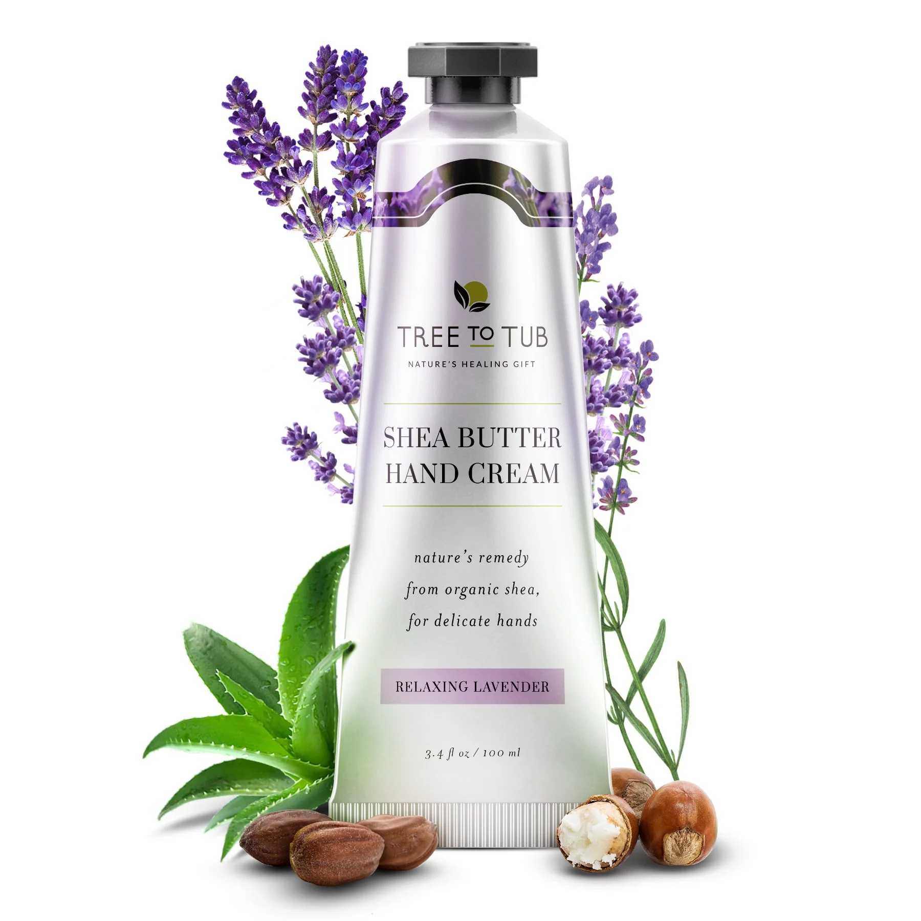 Tree to Tub Shea Butter Hand Cream Relaxing Lavender