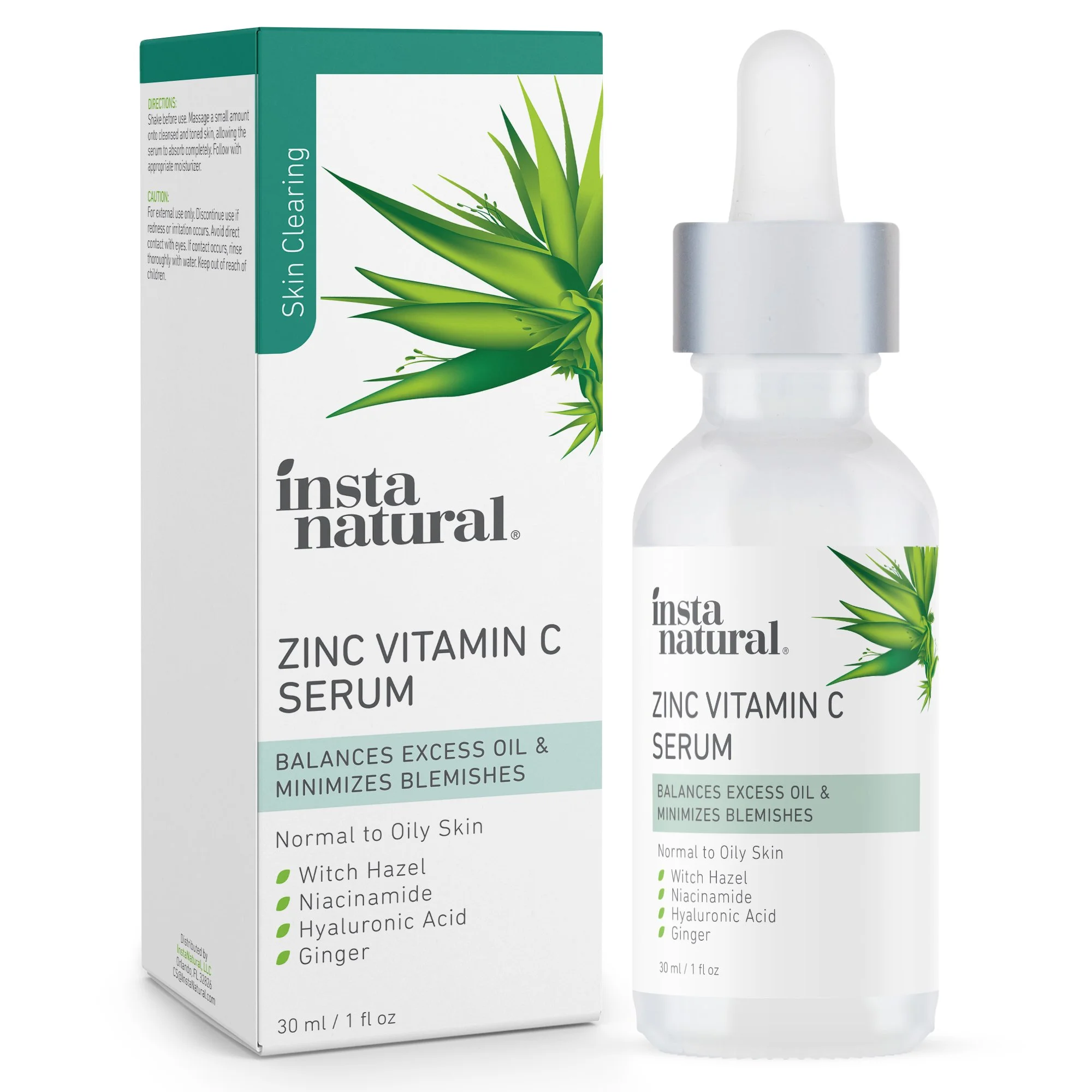 Tinh chất giảm mụn instanatural Zinc Vitamin C Serum