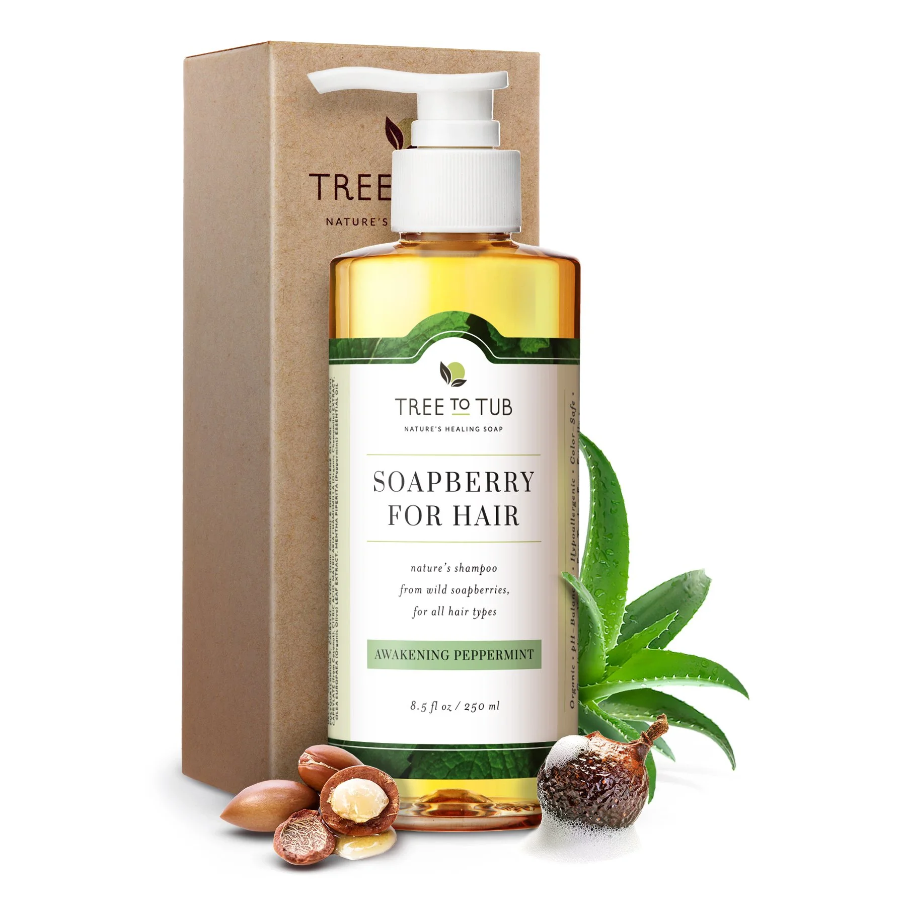 Tree to Tub Soapberry for Hair Awakening Peppermint