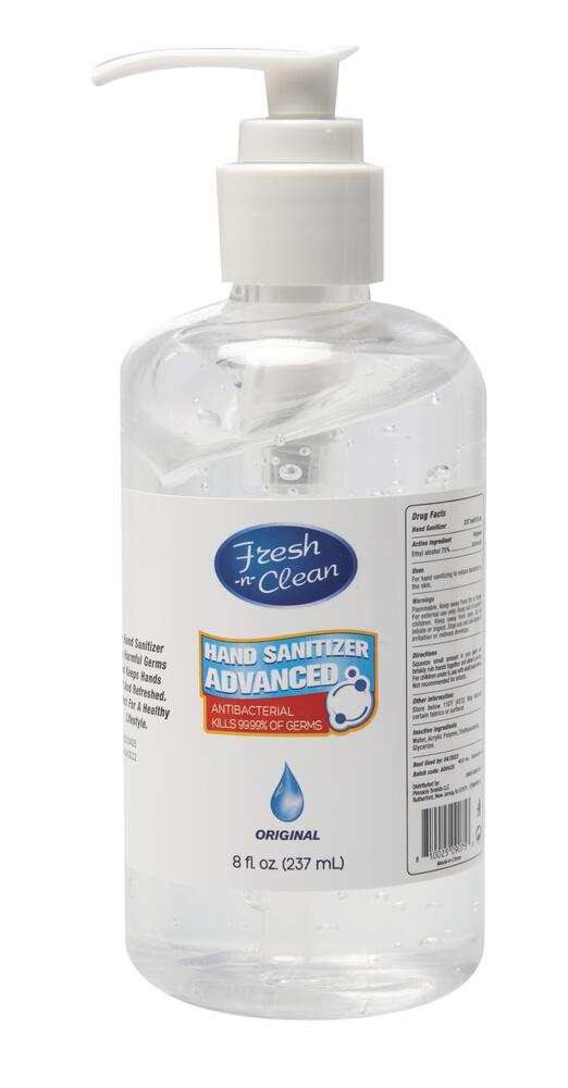 Ingredients list Fresh N Clean Advanced Antibacterial Hand