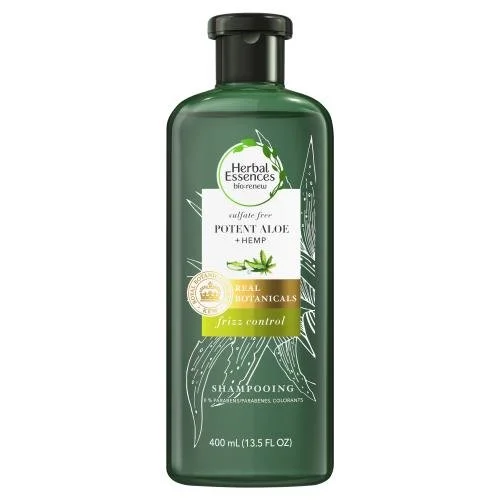 Herbal Essences Biorenew Sulfate Free Potent Aloe Hemp Frizz Control Shampoo
